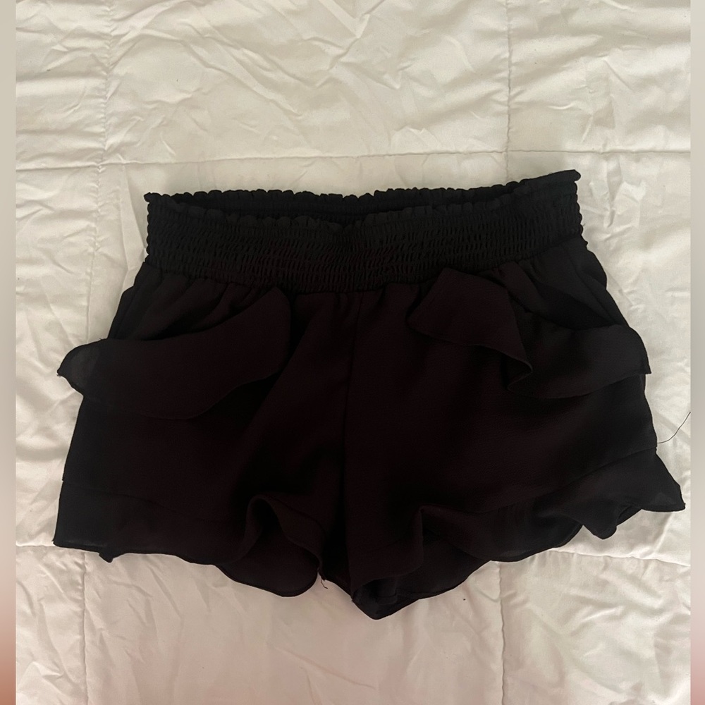 Jolt High Waist Black Shorts Lightweight Design